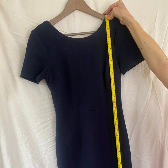 Boden Elsa Ottoman Navy Knit Dress - Scoop Back Ribbed Women's US 4R - Picture 4 of 6